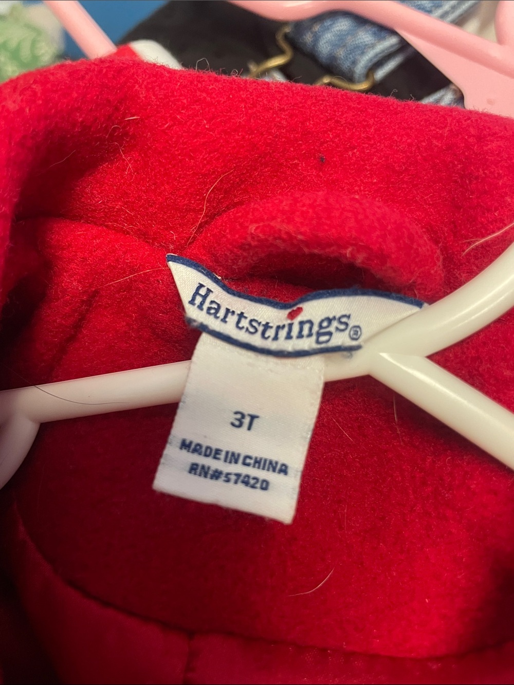 Hartstrings Red Ruffle-Front Pea Coat - Picture 2 of 2